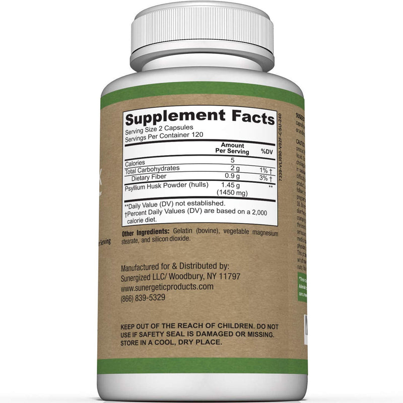 [Australia] - Premium Psyllium Husk Fiber Supplement 1450mg, 240 Capsules 