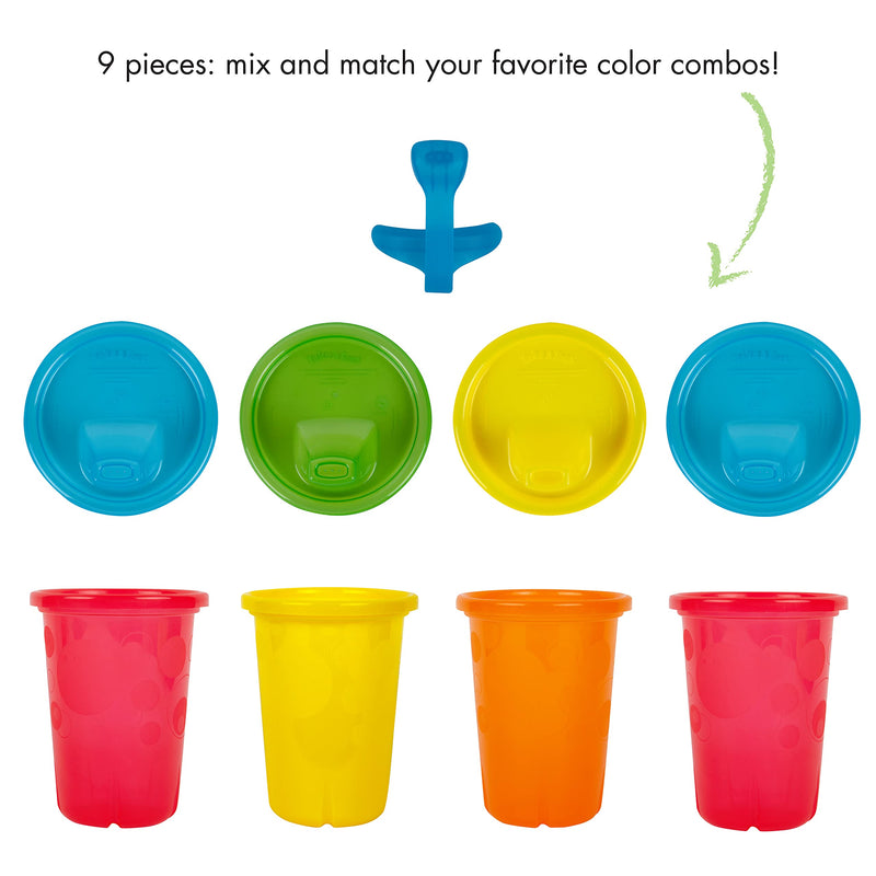 [Australia] - The First Years Take & Toss Toddler Straw Cups - Multicolored Toddler Cups with Straws - Toddler Sippy Cups and Party Supplies - Baby Feeding Essentials - 10 Oz - 4 Count (Pack of 1) Neon Rainbow 10 Ounce - 4 Count (Pack of 1) 