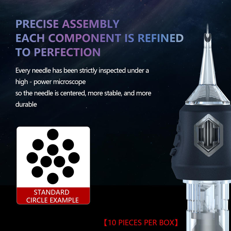 [Australia] - 50pcs Mixed Tattoo Needles ，GBK Tattoo Cartridge Needles,Round Liner # 12, 3rl 5rl 7rl 9rl 11rl 5rm 7rm 9rm 11rm 13rm,Suitable for Tattoo Beginners and Tattoo Artists 