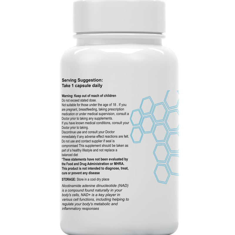 NAD+ with Resveratrol & TMG 2000mg | 120 Capsules High Strength NAD | 4 Months Supply 1-A-Day | Anti-Ageing | Boost Metabolism Antioxidant Cell Repair NADH, Liposomal Max Absorption, Vegan, UK Company