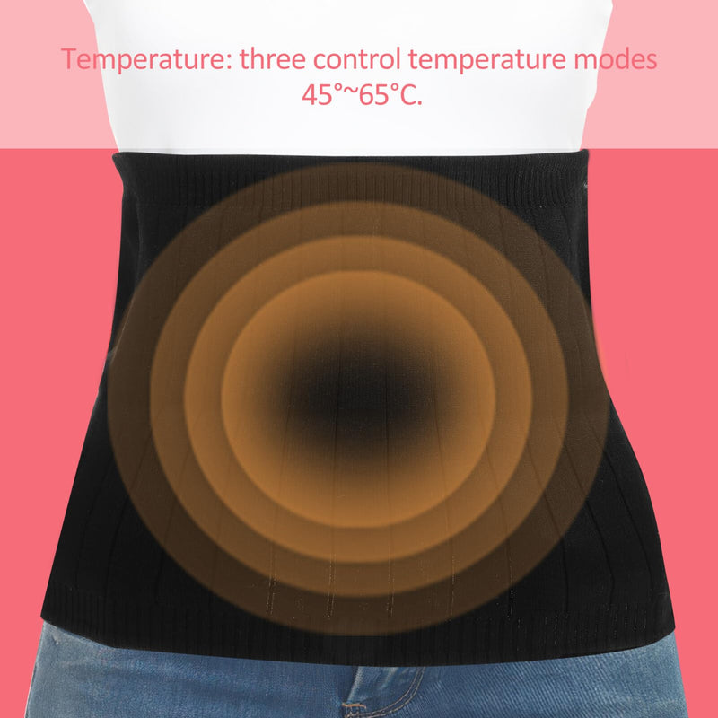 Gatuida Cashmere Waist Warmer,Wool Warming Belt Elastic Lower Waist Support Abdominal Protector Stomach Binder Waist Support Protector Belt Black