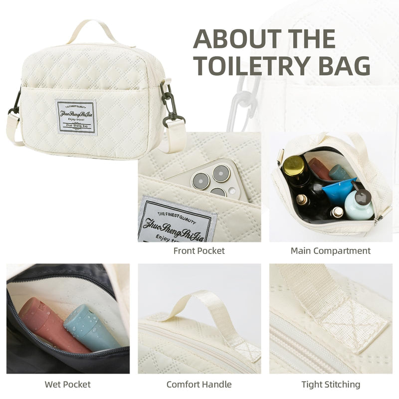Weekender Bags for Women Travel Duffle Bag with Shoe Compartment Overnight Carry On Duffel Bag Gym Tote Bag with Toiletry Bag Light Green