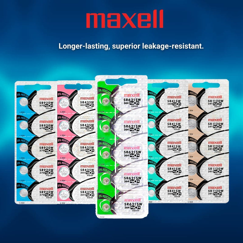 [Australia] - Maxell Watch Battery Button cell SR621SW SR-621SW 364 (Pack of 5) 