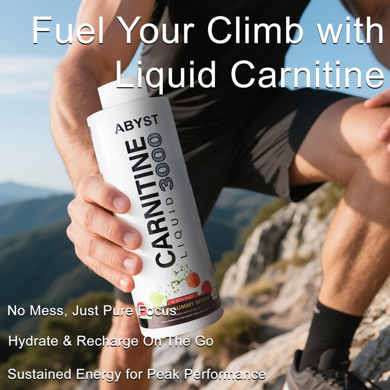 [Australia] - Liquid Carnitine 3000mg ‚Äì Energy & Metabolism Support with Acetyl L-Carnitine ‚Äì Gummy Worm Flavor Gummies ‚Äì 31 Servings (Pack of 1, Sour Gummy Worm) 16 Fl Oz (Pack of 1) 