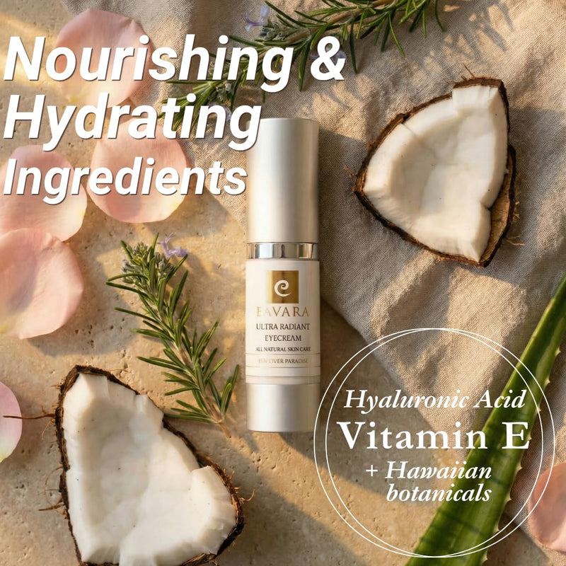 Organic Eye Cream for Dark Circles, Fine Lines, & Puffiness, 1oz | Puffiness, Natural Under Eye Serum, Hyaluronic Acid, Jojoba Oil, Vitamin E, Aloe Vera, Helps Reduce Fine Lines & Wrinkles 1 Fl Oz (Pack of 1)
