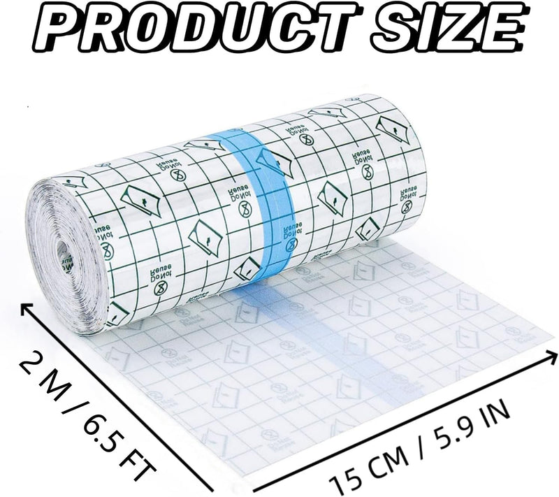 [Australia] - ANAMPION Tattoo Aftercare Waterproof Bandages 6"x2 Yard Second Skin Bandage Tattoo Cover Up Tape for Faster Tattoo Healing Recovery and Skin Care Protection Waterproof Bandage Transparent Film 6 Inch x 2 Yards 