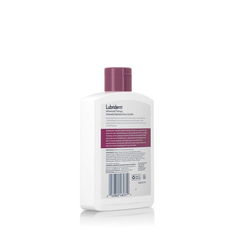 Lubriderm Advanced Therapy Moisturizing Lotion with Vitamins E and B5, Deep Hydration for Extra Dry Skin, Non-Greasy Formula, 6 fl. oz 6 Fl Oz (Pack of 1)