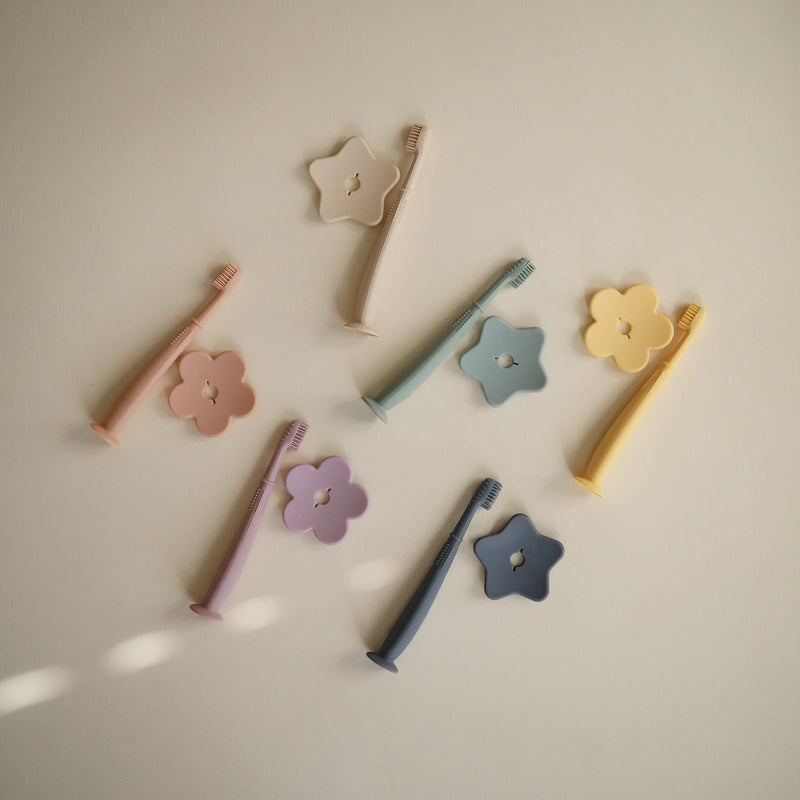 mushie Star Toddler Training Toothbrush (Cambridge Blue) Star (Cambridge Blue)