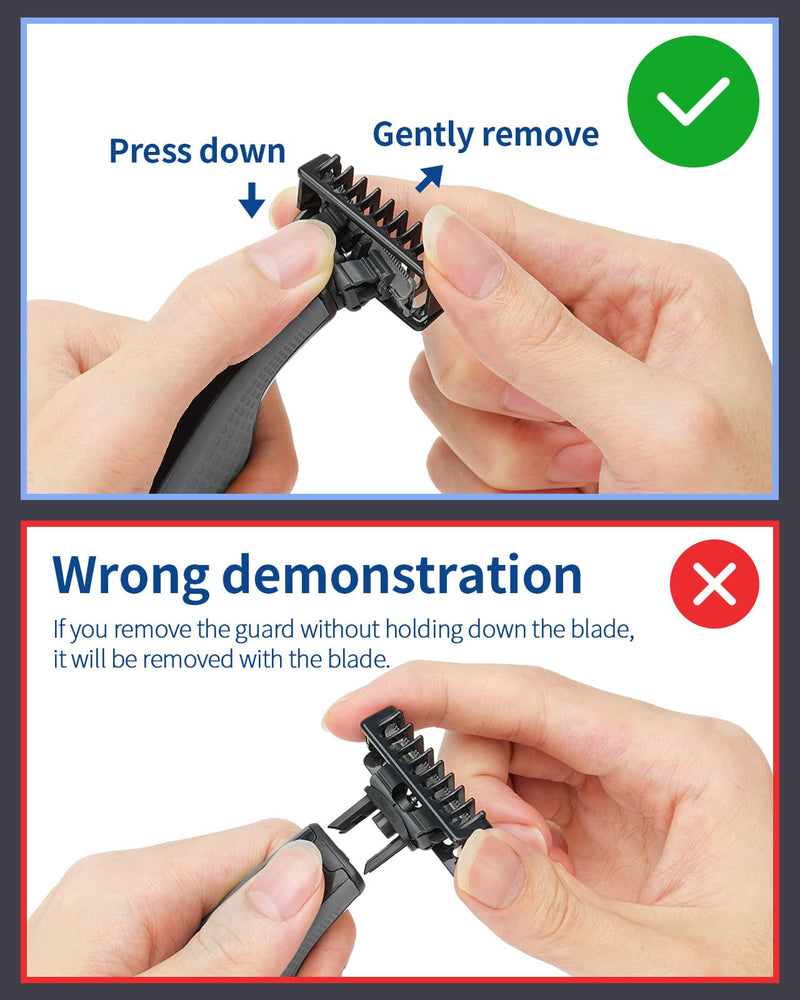 [Australia] - Attachments compatible with O Blade QP2520 QP2630 QP2724 QP2830 QP2734 360 Electric Beard Trimmer Replacement Blades, 1/2/3/5mm Trimming Attachments Oblade Accessories Kit 