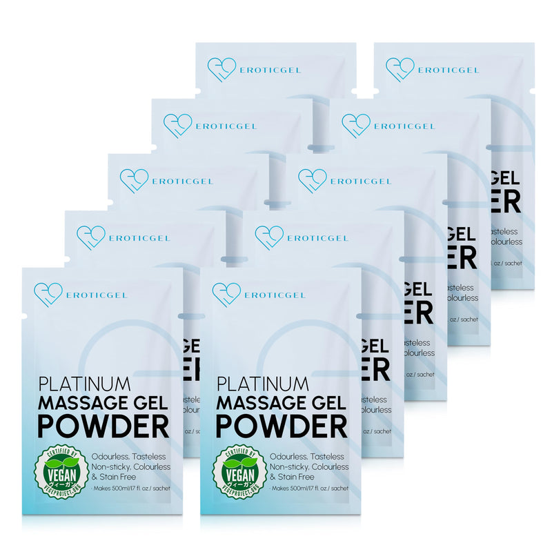 [Australia] - Premium Nuru Massage Gel Powder (Pack of 10) Pack of 10 