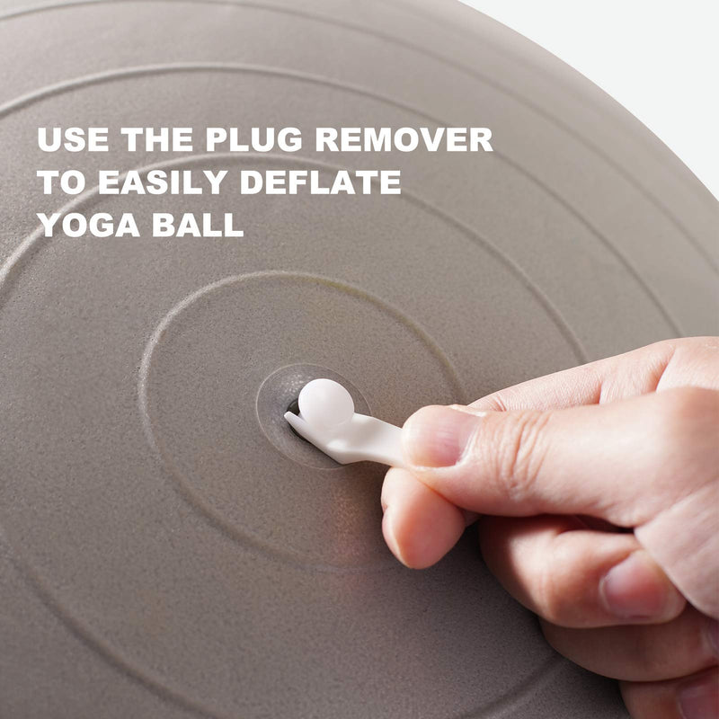[Australia] - Exercise Ball Pump, Hand Air Pump for Stability Workout Yoga Ball, with 2 Plugs for Valve & 1 Plug Remover for Easy Deflation Hand Pump 
