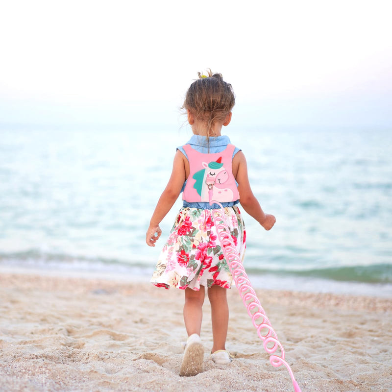 [Australia] - Toddler Leash-Baby Walking Safty Harness and Child Anti Lost Wrist Link for Girls/Boys Travel (Pink) Pink 
