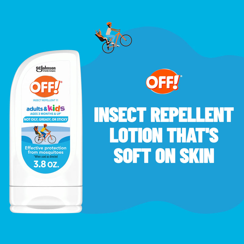 [Australia] - OFF! Insect Repellent Lotion for Adults & Kids, Fragrance-Free Bug Repellent for Everyday Protection from Mosquitoes and Ticks, 3.8 oz 