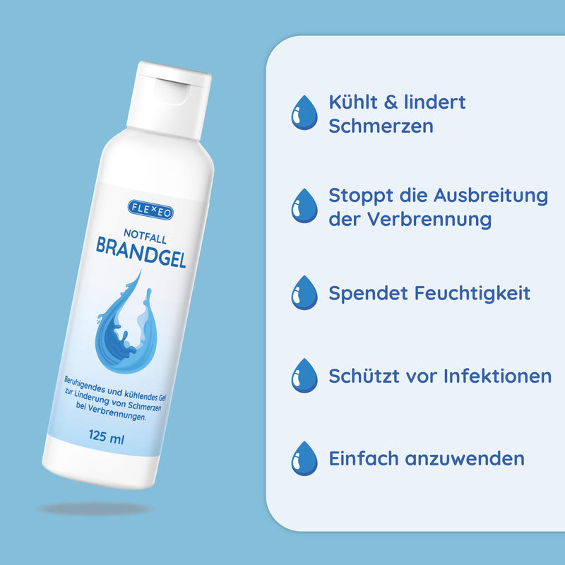 [Australia] - Emergency burn gel for burns 125 ml - cooling burn gel for burn injuries, gel for burn wounds, burn ointment, burn ointment, burn wound gel 