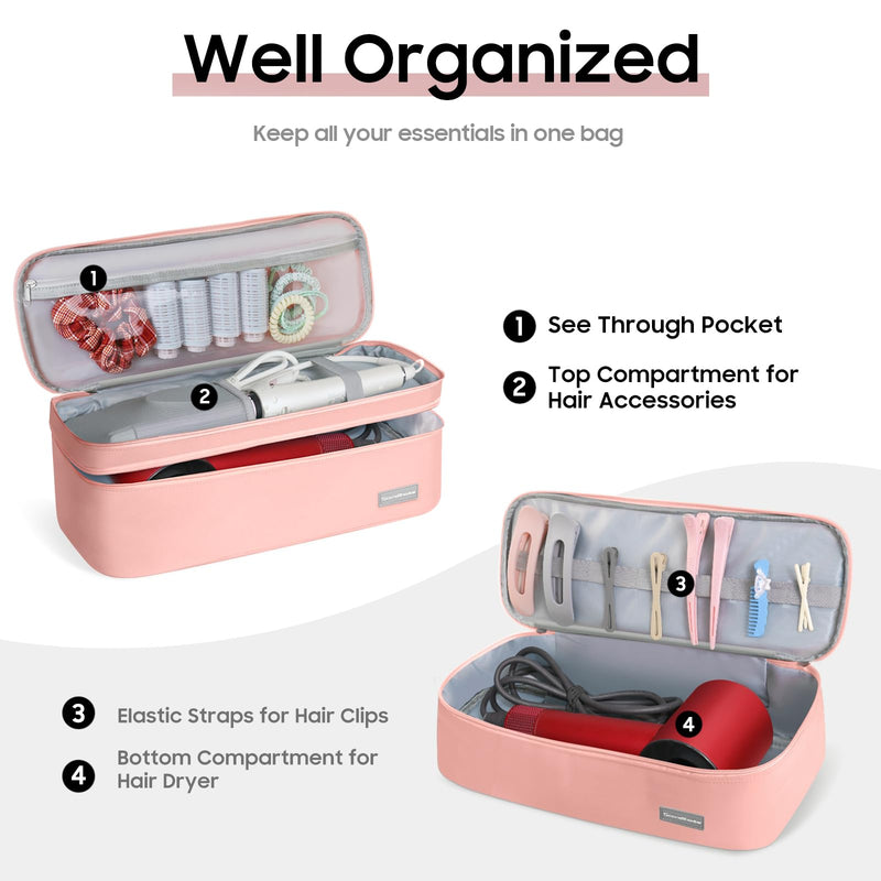 Double-Layer Travel Storage Bag & Travel Toiletry Bag for Women with Hanging Hook