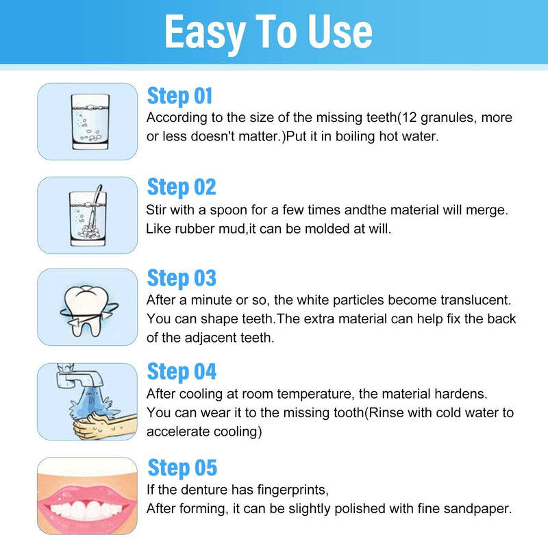 [Australia] - Tooth Repair Kit, Moldable Tooth Filling Repair Kit at Home, Make You Smile Confident Again, with 4 Dental Tools & 30 ml 