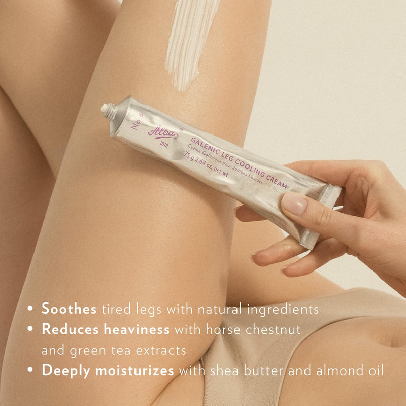 [Australia] - Alba1913 Vegan Leg Cooling Cream - Cooling Relief for Tired, Heavy Legs, Reduces Fatigue & Heaviness, Stimulates Circulation, Deep Moisturizing & Softening, Refreshing Formula, Easy to Use - 75g 