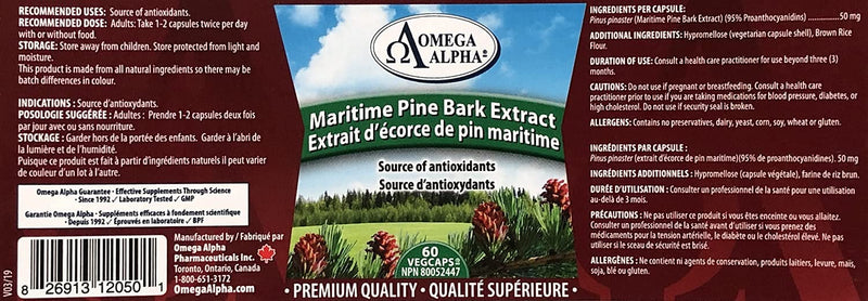 [Australia] - Omega Alpha Maritime Pine Bark Extract Anti Hypertenstion 60 Capsules 