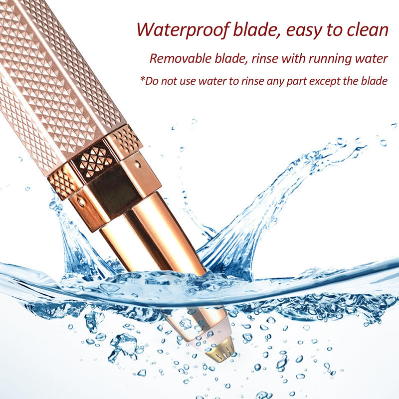[Australia] - Facial Hair Remover for Women Face, 4 in 1 Electric Eyebrow Trimmer for Nose Neck Leg Arm Armpit Bikini Hair with USB Cable 