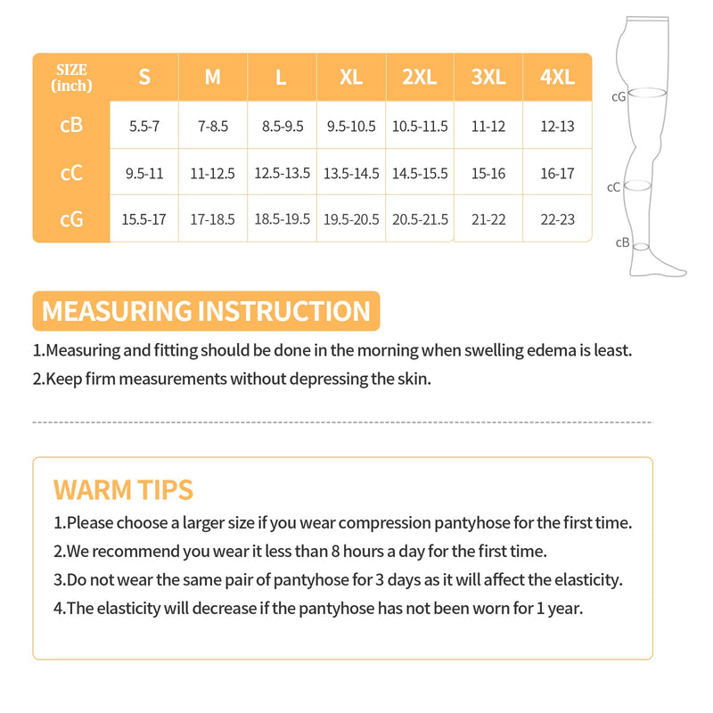 [Australia] - Compression Pantyhose 20-30mmHg Tight Stocking Gradient Compression Hose Help Relieve Swelling Edema Varicose Veins for Women Opaque Closed Toe Firm Support (Black, M) Black 