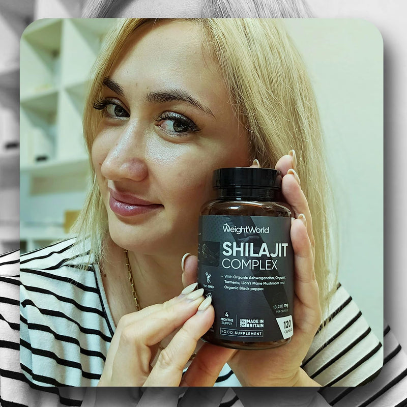 Himalayan Shilajit Capsules 18,210mg | 120 Capsules | 4 Months Supply | 1 a Day | with Organic Ashwagandha, Turmeric, Lion's Mane Mushroom, & Black Pepper | Shilajit for Women & Men | Made in the UK