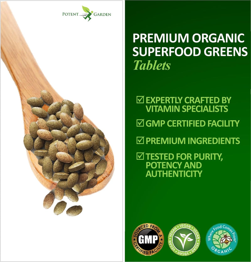 [Australia] - 2-Pack Organic Superfood Greens, Fruit and Veggie Supplement Rich in Vitamins & Antioxidants with Alfalfa, Beet Root & Tart Cherry to Boost Energy, Immunity & Gut Health, 120 Ct 