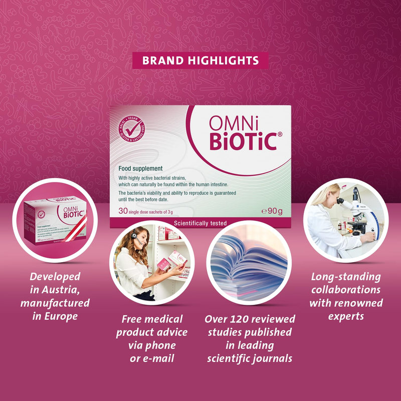 OMNi BiOTiC 10 AAD Kids | Probiotic for Kids | Easy to take | Child-Specific Formulation with Neutral Flavour | 20 Sachets | Powder | Vegan | Gluten-Free | Halal | for Daily use