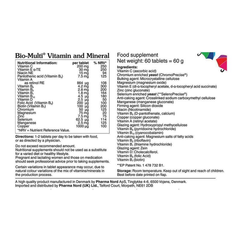 Pharma Nord Bio Multi Vitamin and Mineral - Pack of 60 Tablets 1