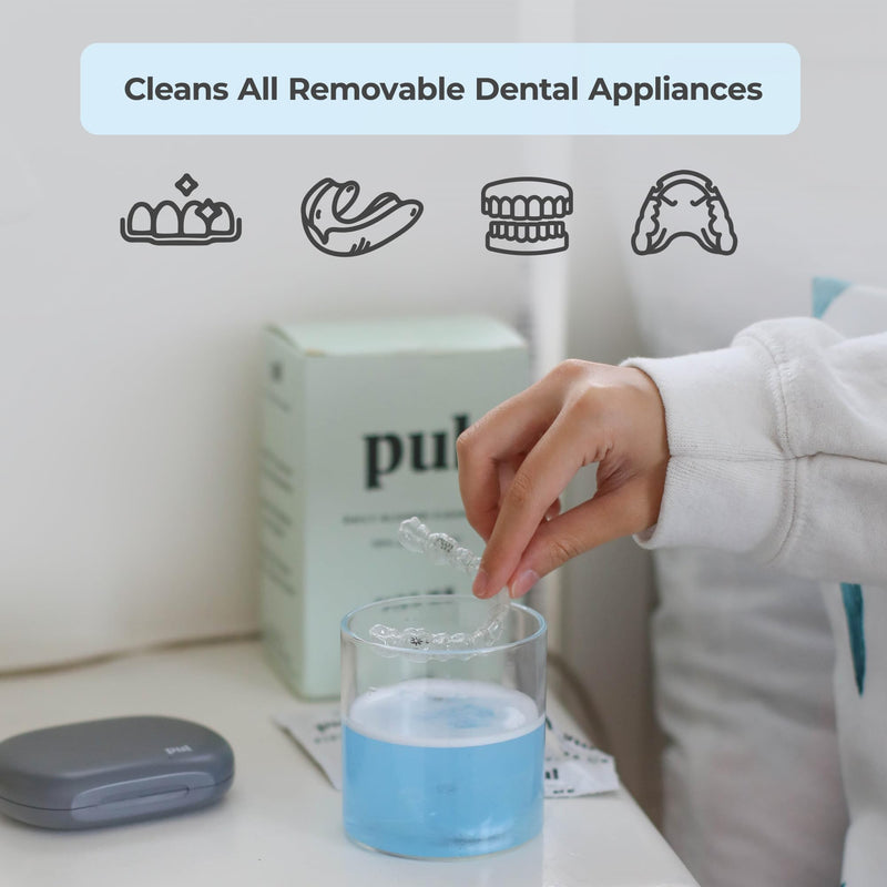 [Australia] - PUL Aligner Cleaner Tablets (Pack of 96) ‚Äì For Cleaning Invisalign, All Clear Aligners & Retainers ‚Äì Removes Odor, Stains, Plaque ‚Äì Cleans Dentures, Night & Mouth Guards, All Dental Removables 96 Count (Pack of 1) 