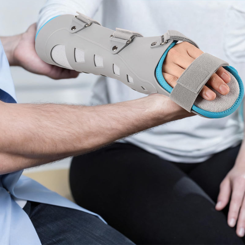 [Australia] - Hand Brace with Finger Support Hand Splint for Pain Relief Carpal Tunnel Wrist Brace Day & Night Support for Arthritis,Fracture,Sprain,Injury,Tendonitis, 16.5in (Right) Right 