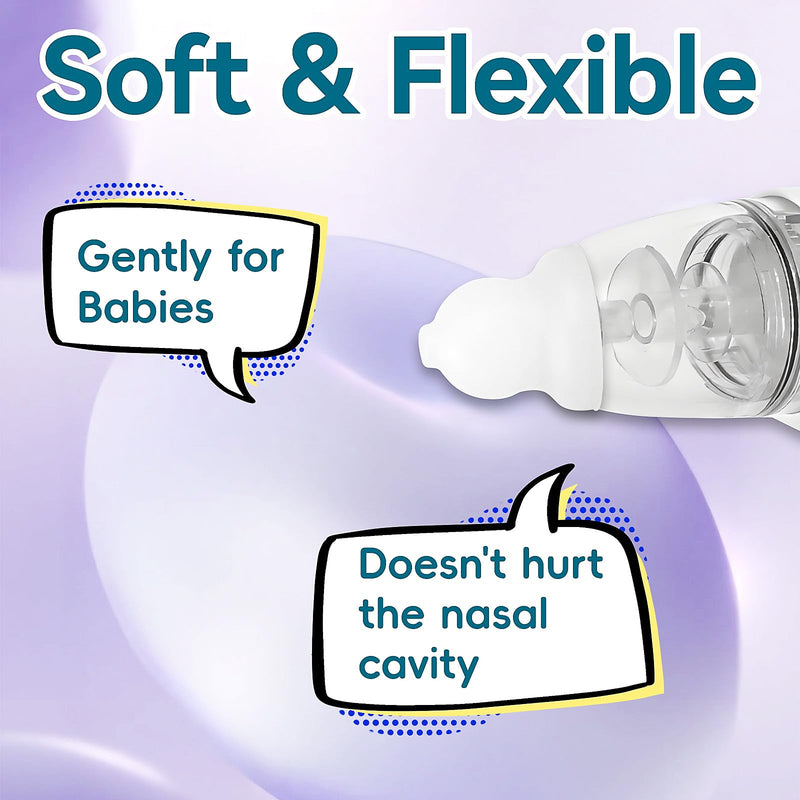 [Australia] - Compatible with Grownsy / Watolt / LittleTora / HEYVALUE / Cocobela / HailiCare / MOMIDEAL / KIDIRA / TEQIN Baby Nasal Aspirator Replacement Tips (6 Packs) 
