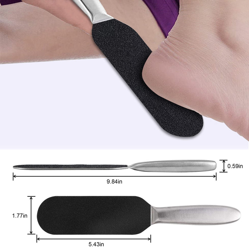 [Australia] - VENGABY callus remover and 20 replacement sandpaper, callus removal foot, callus plane, callus and callus file, callus rasp, foot care set, stainless steel handle, double-sided design 