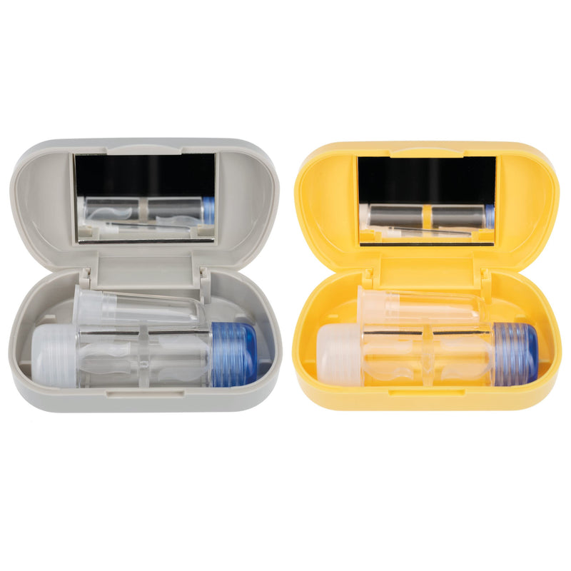 [Australia] - SPORTS WORLD VISION Travel Set Yellow RGP Hard Contact Lenses Mirror RGP Case and Contact Lens Sucker 