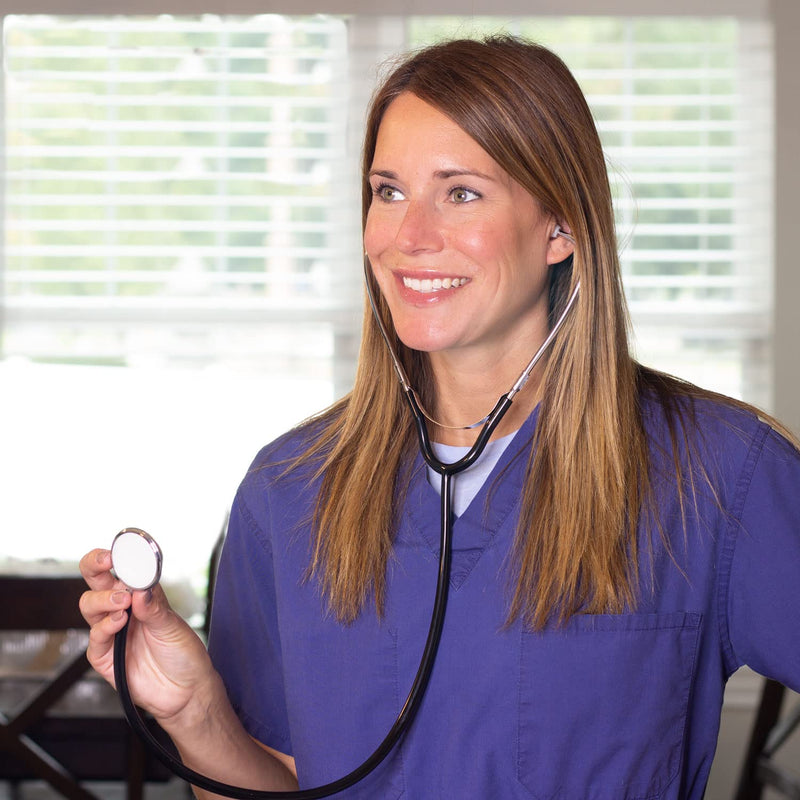 [Australia] - MABIS Spectrum Series Lightweight Nurse Stethoscope, Black, 30 Inch Pack of 1 