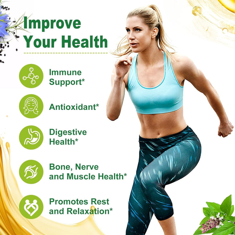 [Australia] - Nature's live Oil of Oregano with Black Seed Oil, 2 in 1 Oregano Supplement for Immune Health, Retains High Concentrated Carvacrol & Thymoquinone, Non-GMO, 60 Softgels, 1 Pack 60 Count (Pack of 1) 