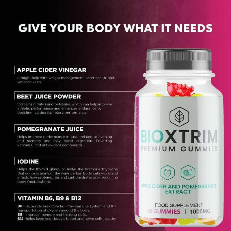 BioXtrim Gummies - All Natural - New & Sealed - Vegan - 60 Gummies - 1 Month Supply