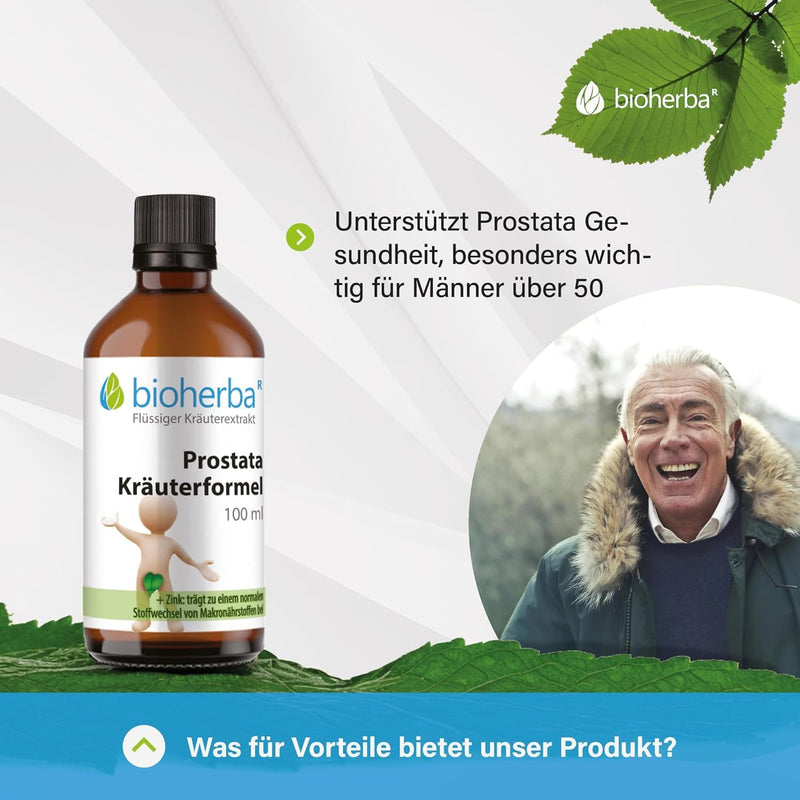 [Australia] - BIOHERBA 2 prostate herbal formula drops - 100ml tincture - supports macronutrient, acid-base and carbohydrate metabolism, vegan - with zinc and plant extracts - PZN 18215818 2 pieces 