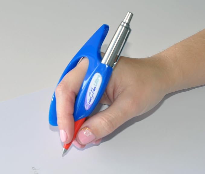 Ring-pen Ultra Grip Support for Writing and Art Tools (Medium Blue, Royal Blue)