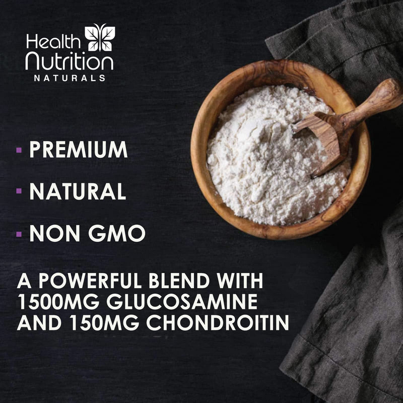 [Australia] - Glucosamine Chondroitin Supplements MSM Complex - Joint Support with Turmeric, Boswellia, Quercetin for Joints, Back, Hands, Bones, Knees & Mobility, Triple Strength Glucosamine Sulfate - 240 Capsules 240 Count (Pack of 1) 