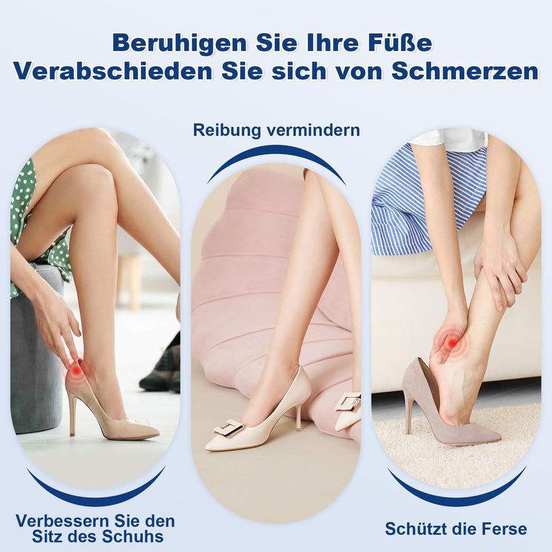 [Australia] - AnjoCare Heel Pads, 3 Pairs of Self-Adhesive Heel Pads for Loose Shoes, Non-Slip Heel Pads for Sneakers, High Heels and Oversized Leather Shoes Black 