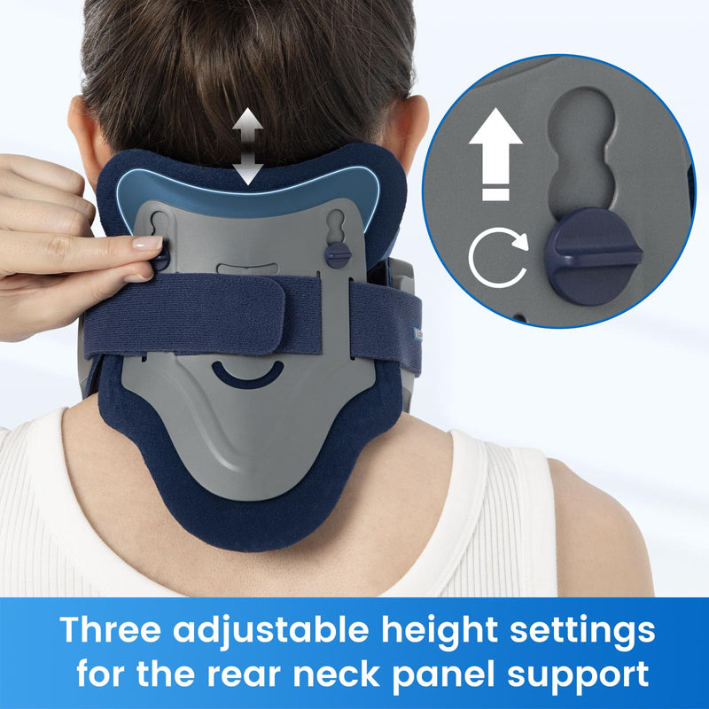 [Australia] - Velpeau Neck Brace for Neck Pain and Support, Soft Cotton Pads, Cervical Collar Restricting Cervical Motion, Relieves Discomfort and Spine Pressure (Neck circumference 11.5-16.5", Foam Pads Version) 