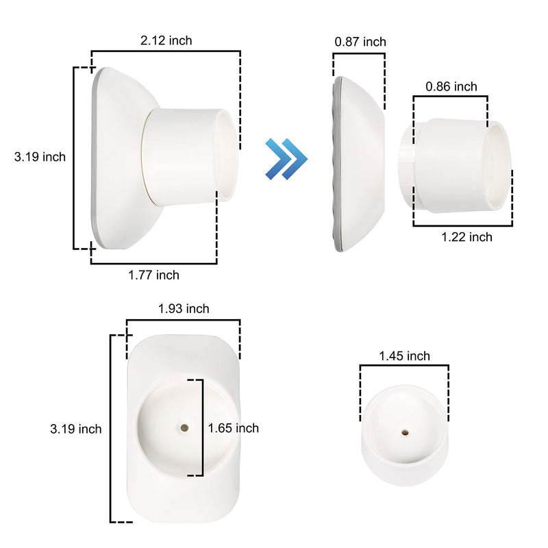 [Australia] - Baby Gate Extender Wall Protector - Pressure Mounted Gates Extension Kit Extends 1.1-3.5 inches Child Safety Gates and Protect Walls & Doorways from Pet & Dog Gates - Work on Stairs (White) White 