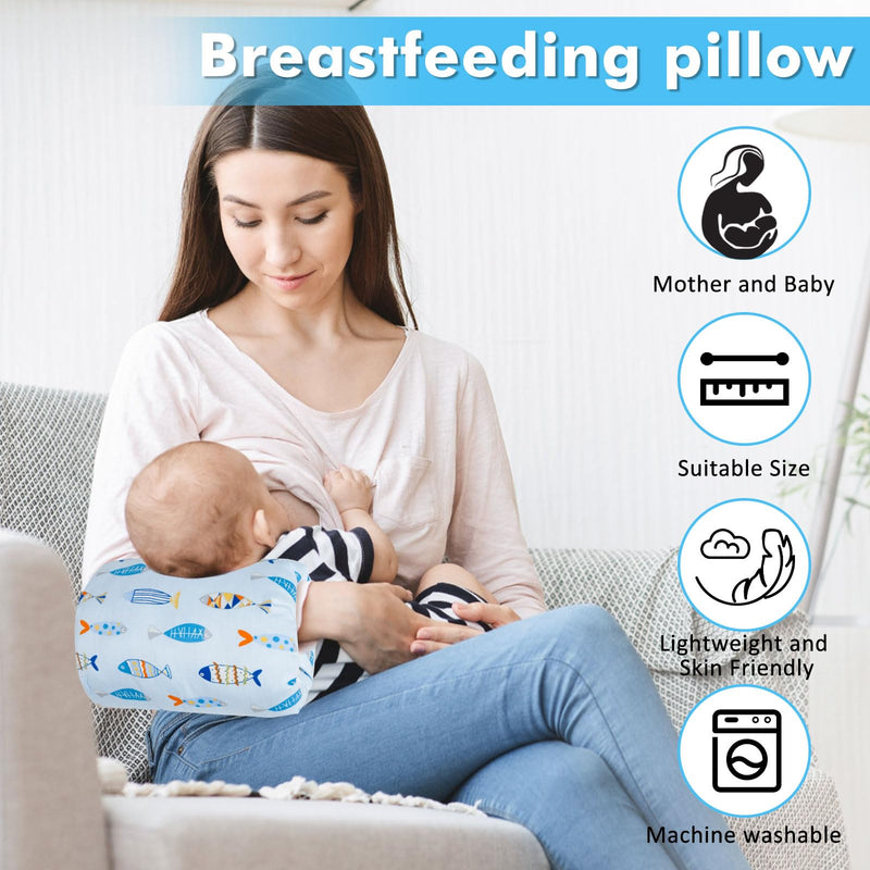 [Australia] - 1Pc Baby Nursing Arm Breastfeeding Pillow Soft Cotton Bottle Feeding Pillows for Newborn (Colorful Fish) Little Bear 