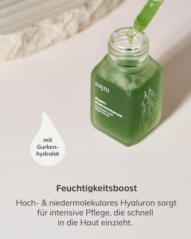 [Australia] - nkm Naturkosmetik München Algae hyaluronic serum - 30 ml - Facial serum with hyaluronic acid - Moisturizes - Vegan - For all skin types - Dermatologically tested 