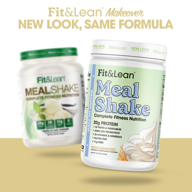[Australia] - Fit & Lean Meal Shake, Fat Burning Meal Replacement, Protein, Fiber, Probiotics, Vanilla, 1lb, 10 Servings Per Container Vanilla Ice Cream 1 Pound (Pack of 1) 