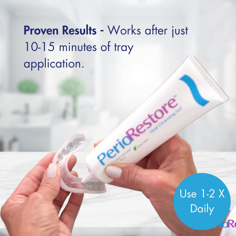 PerioRestore Toothpaste, Periodontal Treatment & Teeth Whitening Gel, Mint, 3 oz | 1.7% Hydrogen Peroxide Formula, Professional-grade, 1 Tube, Trays Not Included, Promote Teeth Whitening, At-home Oral Care