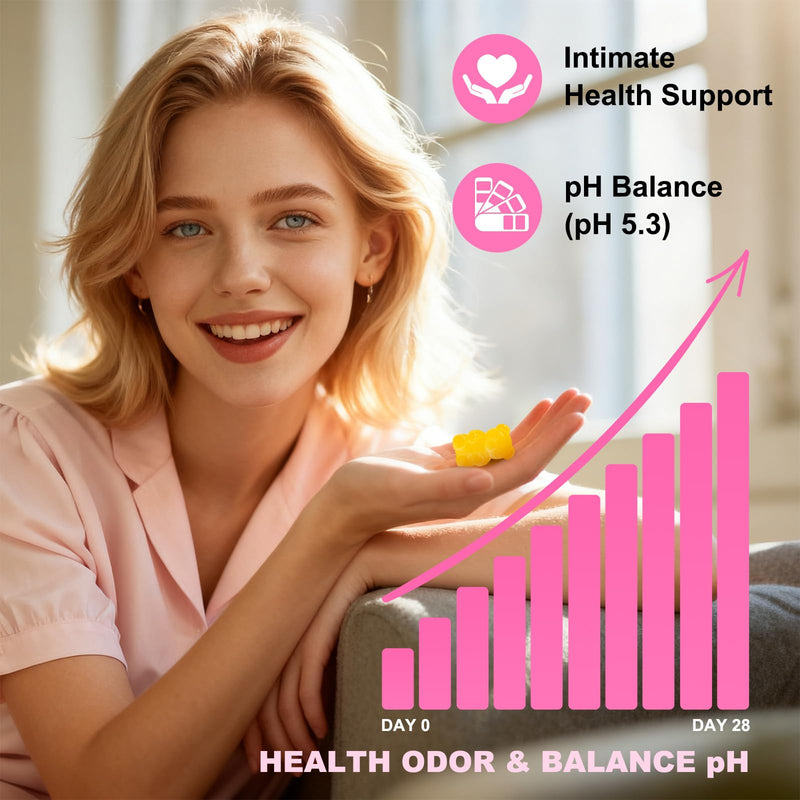2 Packs Feminine Balance Gummies for Women, Pineapple Flavor | PH Balance Gummies Support Women's Health, Vaginal Flora, Gut Health & Immune System, Vegan, Gelatin & Gluten-Free, 120 Count 60 Count (Pack of 2)