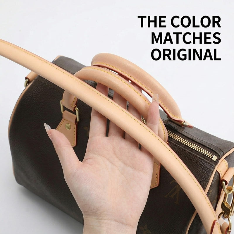 Genuine Vachetta Leather Short Shoulder Strap Compatible with Speedy 25 30 & Soft Speedy 30, Handmade Replacement Armpit Bag Strap with Precision Stitching Beeswax/Apricot (Length:27.5in-Apricot) Length:27.5in-apricot