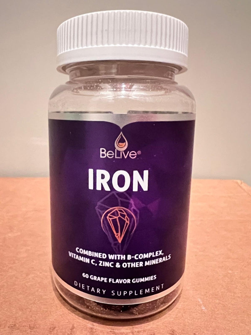 BeLive Iron and Turmeric for Blood Oxygen, Energy, Immune Support, Healthy Skin, and Mobility Support