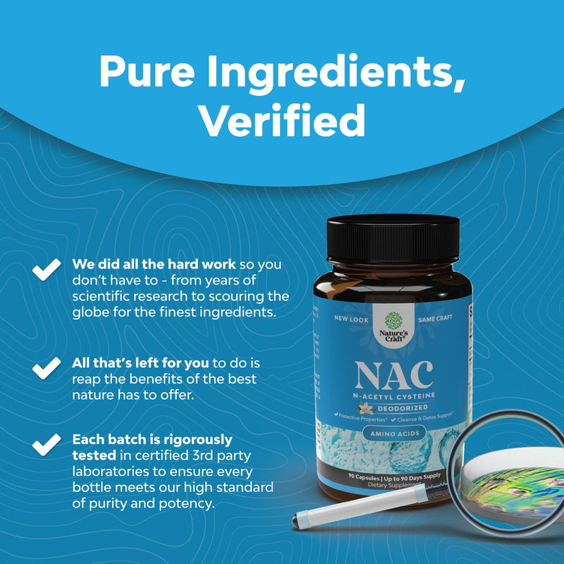 [Australia] - Natures Craft NAC Supplement N-Acetyl Cysteine 600mg- High Absorption NAC 600 mg Capsules Glutathione Precursor for Liver Cleanse Detox Kidney Support Lung Health Immunity and Brain Supplement 